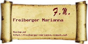 Freiberger Marianna névjegykártya